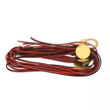 12 шт 27 мм пьезодиски с проволокой латунный пьезоэлектрический диск пьезодатчик для акустической гитары