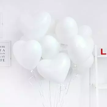12 шт. 2,2 г белые латексные шары в форме сердца для свадьбы, дня рождения, украшения, надувные гелиевые шары 12pcs&10inch белый