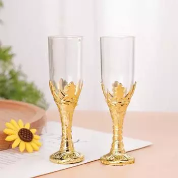 12 шт., 30 мл, винные чашки, небьющиеся, небьющиеся, пластиковые, вечерние, декоративные чашки для конфет, для свадьбы золотистый
