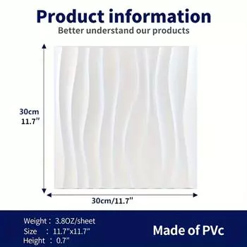 12 шт. 30x30 см 3D текстурированные ПВХ стеновые панели водонепроницаемые панели для кухни гостиной ванной комнаты коридора офиса дома общежития декор 12pcs чёрный
