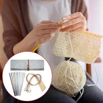 12 шт. 3 мм-10 мм деревянные тунисские крючки для вязания с бусинами-кабелями 11 шт. алюминиевые афганские спицы 2 мм-8 мм для вязания