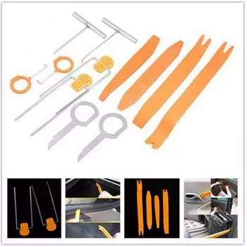 12 шт. 4 шт. Профессиональный набор инструментов для разборки автомобильной аудиосистемы, набор инструментов для снятия аудиосистемы с панели приборов, дверной зажим, отделка панели, автомагнитола