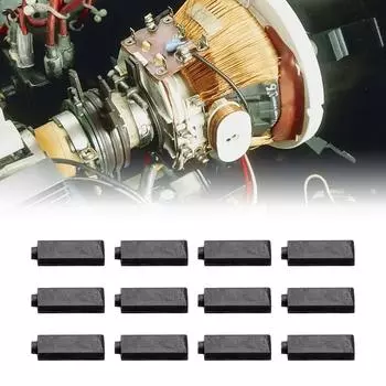 12 шт. 4x5.5x17 мм угольные щетки якорный двигатель электрический фен общий набор аксессуары для угольных щеток двигателя хаки