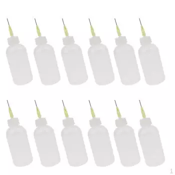 12 шт., 50 мл, прецизионные бутылки с жидкостью-капельницей для клея