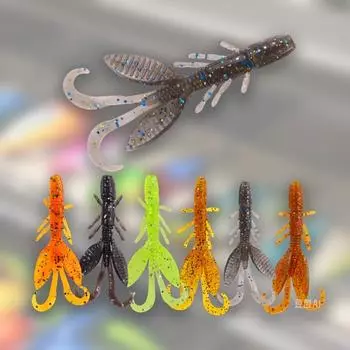 12 шт. 5,5 см/1,4 г мягкие рыболовные пластиковые приманки искусственные мягкие рыболовные пластиковые имитации креветок плавающие маленькие приманки для раков 1 Pack Of 12