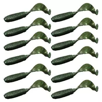 12 шт., 6 см, разноцветная искусственная завитковая червь, мягкая приманка 6 cm