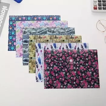 12 шт. А4 Симпатичные Мультяшные Европа-Американский Стиль Утолщенные Папки-Файлы, Студенческие Бумажные Кнопки Сумки, Офисные Информационные Рекламные Папки-Файлы 12pcs