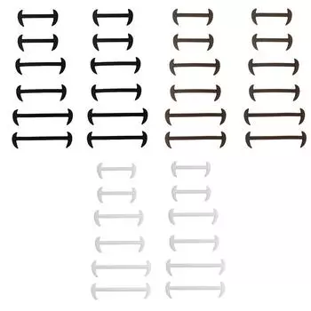 12 шт эластичные свободные завязывания ленивые силиконовые шнурки для обуви