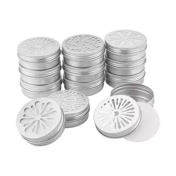 12 шт. алюминиевых банок, 3 вида круглых контейнеров, пустые банки на 2 унции с полыми крышками, многоразовые контейнеры для специй серебряный