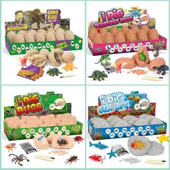 12 шт., археологические раскопки, яйцо динозавра, игрушка для раскопок, сделай сам, яйцо динозавра, многопользовательская вечеринка, сувениры, игрушки для детей, научная добыча полезных ископаемых Dinosaur