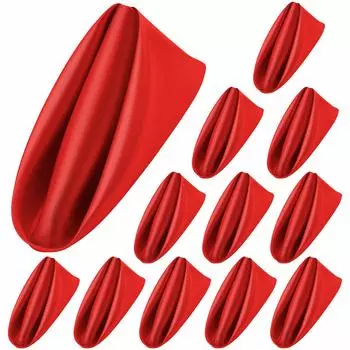 12 шт. атласных салфеток, мягкие салфетки для ужина, квадратные салфетки 30x30 см для украшения ресторана, свадьбы, вечеринки, ужина слоновая кость