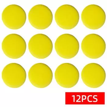 12 шт. Автомобильный воск, специальная губка, прецизионная губка для мытья автомобиля, нажимная полировка краев, маленькая губка, чистящий инструмент, автомобильный воск, губка белый