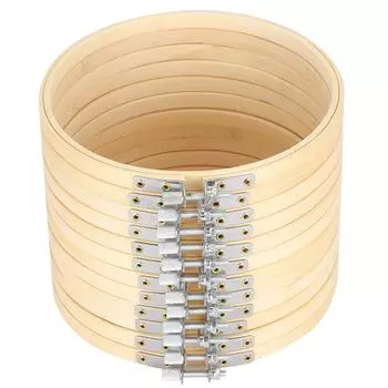 12 шт бамбуковые пяльцы для вышивания регулируемая рамка для вышивки крестом круг швейные клипсы инструменты