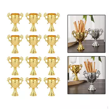 12 шт., банки для хранения наград, трофеи, центральная часть стола, декоративные награды, контейнеры для конфет, чашки для трофеев серебряный