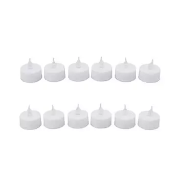 12 шт. беспламенных светодиодных свечей, чайные свечи с цветным прозрачным фитилем для праздника Хэллоуина