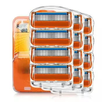 12 шт., безопасные лезвия для бритья для мужчин, сменные лезвия для ухода за лицом Fusioneeee 5
