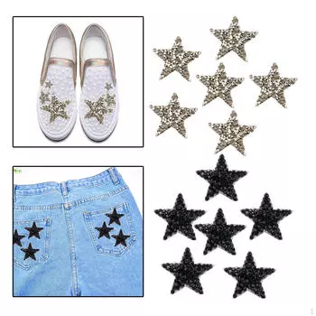 12 шт., блестящие наклейки со стразами, нашивки для украшения