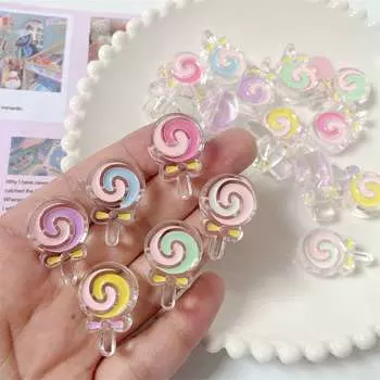 12 шт., браслет с капельным маслом на леденце, бисер, сделай сам, ручная работа, веревка для головы, материал, акриловые свободные бусины, аксессуары для волос, цепочка для мобильного телефона разноцветный