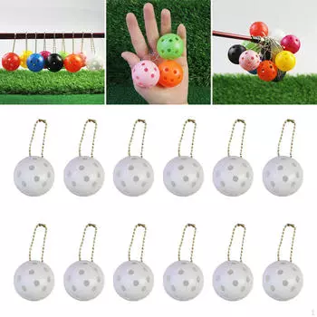 12 шт. Брелок для ключей Pickleball Сумка Подвески Автомобиль Подвесная игрушка Портативный металлический брелок Подвеска белый