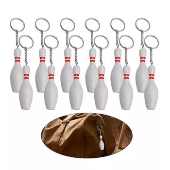 12 шт. брелок для ключей в виде кеглей для боулинга, держатель для ключей в виде рюкзака, кошелька, подвески, брелок, аксессуары для детского дня рождения, вечеринки