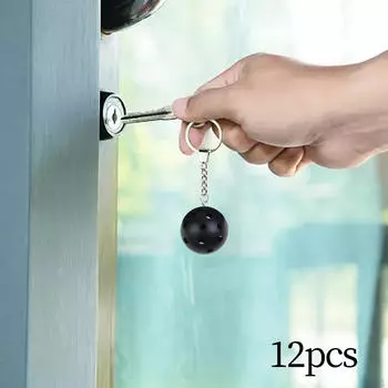 12 шт. Брелок-шарики, стильные креативные подвесные брелоки для сумочки на день рождения Black