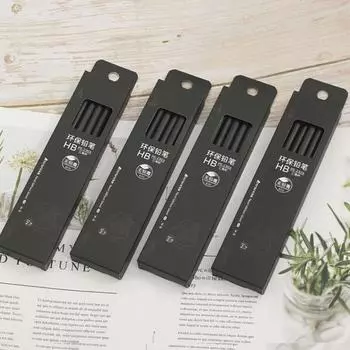 12 шт., черные офисные бизнес-карандаши HB, треугольный стержень, мини-карандаши с ластиком, черные карандаши для письма, канцелярские принадлежности чёрный