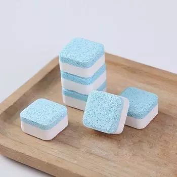 12 шт. Чистка стиральной машины Шипучее чистящее средство для стирки Глубокая очистка Удаление запаха Обеззараживание Таблетки для уборки дома 12PCS