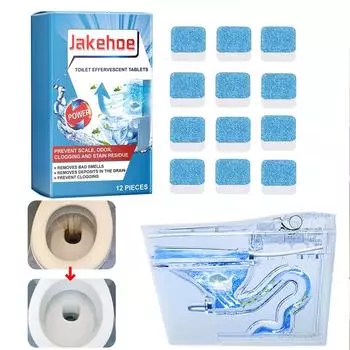 12 шт. чистящее средство для туалета в ванной комнате, удаляет пятна мочи, грязь, сильное моющее средство для чистки туалета, шипучие таблетки, дезодорант, удалитель Unscented