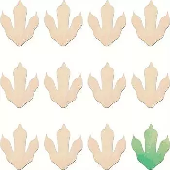 12 шт. деревянные отпечатки ног динозавра 3,54x2,93x0,12 дюйма Неокрашенные пустые вырезы из дерева ломтики в форме когтей из дерева DIY поделки отпечаток ног динозавра поделки из дерева 12pcs