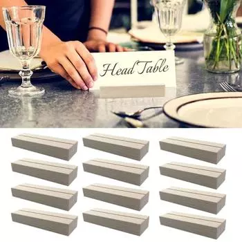 12 шт. деревянных держателей для открыток, креативная подставка для фотографий и открыток, многоцелевые принадлежности для украшения стола