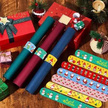 12 шт. держателей для рулонов рождественской упаковочной бумаги, многоразовые зажимы для упаковки рождественских плакатов, зажимы для хранения, декор для вечеринок A