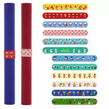 12 шт. держателей для рулонов рождественской упаковочной бумаги, многоразовые зажимы для упаковки рождественских плакатов, зажимы для хранения, декор для вечеринок A