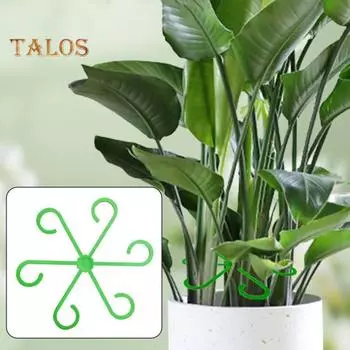 12 шт. держателей для стеблей растений, многоразовые держатели для вьющихся растений, крючки для поддержки стеблей, аксессуары для роста растений, подарок для любителей садоводства зелёный