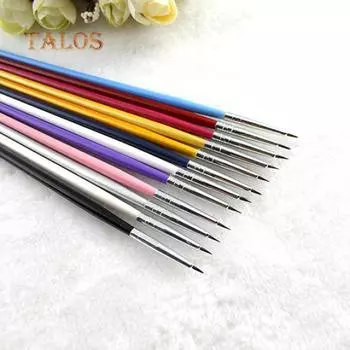 12 шт., дизайн ногтей, цветочный дизайн, живопись, мелкие детали, советы, ручка для рисования, кисть для ухода за ногтями