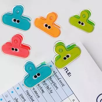 12 шт., длинный зажим для билетов, цветные акриловые зажимы для бумаги, зажимы для хранения документов и информации, для дома, школы, канцелярских принадлежностей A