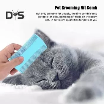 12 шт. двухсторонняя расческа для волос, портативная расческа для удаления блох, клещей, перхоти, расческа с мелкими зубьями для детей, мужчин и женщин, для ухода за домашними животными, гнид 12pcs