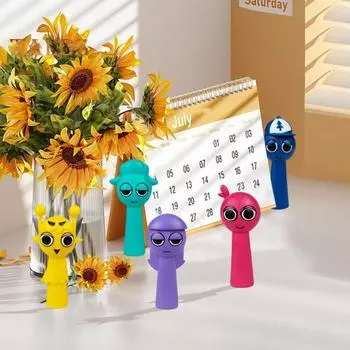 12 шт., фигурка персонажа из мультфильма, ПВХ, красочная фигурка персонажа, статуя, скульптура, игрушка, украшение для рабочего стола, украшение для детей, взрослых, любителей музыкальных игр, подарок A