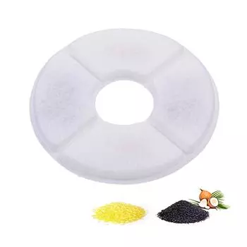 12 шт. Фильтры для дозатора воды для домашних животных Фильтр из скорлупы кокоса Фильтр с активированным углем 4-слойная система фильтрации Round 12
