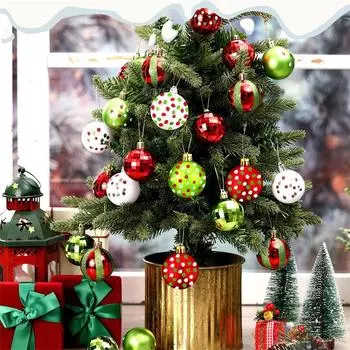 12 шт. гальванических рождественских шаров, эльфийские шары, цветная роспись, подвесные подвески для рождественских елок, рождественские шары, украшения для дома на годовщину