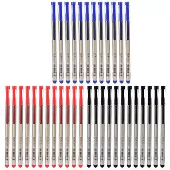 12 шт. гелевая ручка 0,5 мм большой емкости сменная ручка для вывесок канцелярские принадлежности для студентов офисные принадлежности Blue