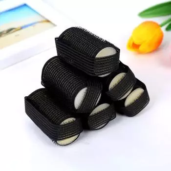 12 шт. губка для завивки волос бигуди бигуди моделирование сон большой для нейлона самоудерживающийся женский захват парикмахерский моделирующий пена завивка сон вьющиеся трубка 12pcs чёрный