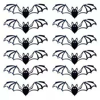 12 шт. Хэллоуин 3D летучая мышь украшение жуткая черная летучая мышь украшение для дома офис ванная комната полая летучая мышь AVE