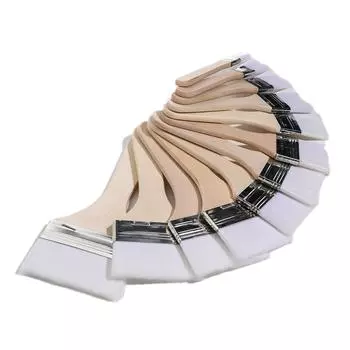 12 шт художественные кисти разных размеров, белые нейлоновые кисти для рисования с деревянными ручками для акриловых масляных красок, лаков, акварельных красок