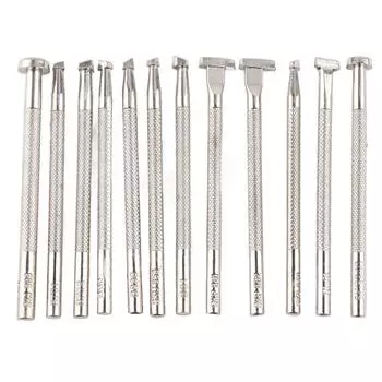 12 шт. инструментов для гравировки и тиснения кожи Инструмент для штамповки узоров по коже