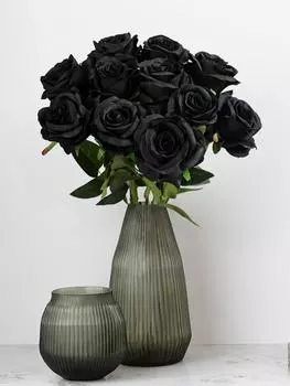 12 шт., искусственные шелковые розы, искусственные цветы с длинным стеблем, искусственные розы, похожие на живые цветы для свадьбы, украшения стола для домашней вечеринки розовый