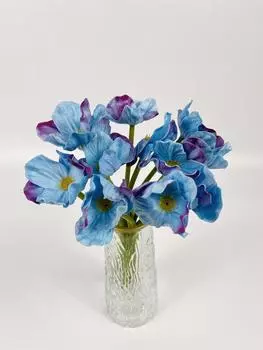 12 шт. искусственных цветочных стеблей 34 см PU Real Touch искусственные цветы для украшения гостиной свадебные букеты корсажи цветочные композиции синий