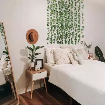 12 шт. искусственных растений 2,1 м искусственные гирлянды из листьев плюща искусственные растения виноградная лоза бегония виноградные листья для украшения стола дома свадьбы в помещении на открытом воздухе