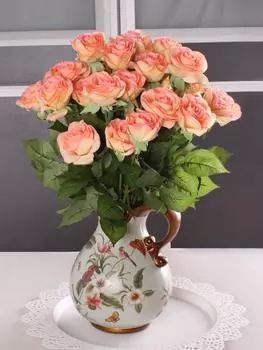 12 шт. искусственных шелковых роз, искусственные цветы, розы, цветы, цветочная композиция, букет для дома, свадьбы, вечеринки, сада, свадебного украшения синий