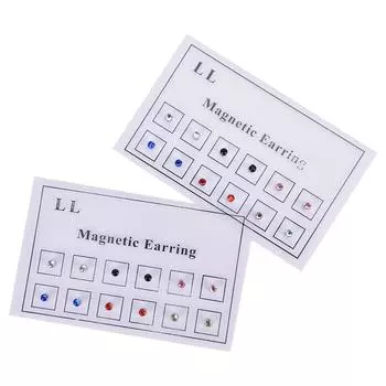 12 шт./карта кольцо-гвоздик в носу поддельные мошенники без пирсинга ювелирные изделия магнитные серьги 3mm