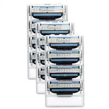 12 шт. кассеты для бритья с 3 лезвиями для мужчин, сменные лезвия для бритья